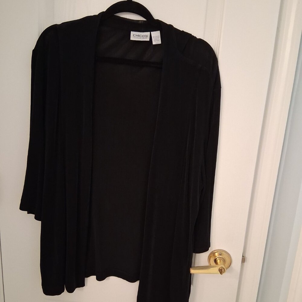 Chicos travelers open front jacket size 3